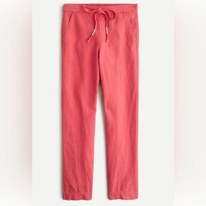 J.Crew Tie-Waist Seaside Pant-NWT- Bright Papaya- Size MEDIUM